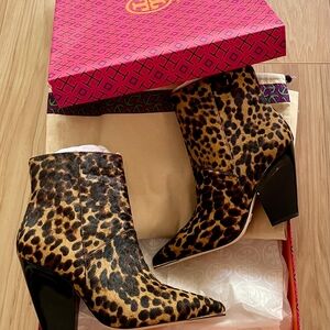 Tory Burch Leopard Ankle Booties